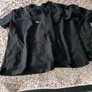 Set of four FIGS scrub tops